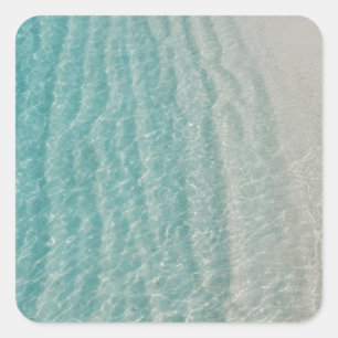 clear ripples square sticker