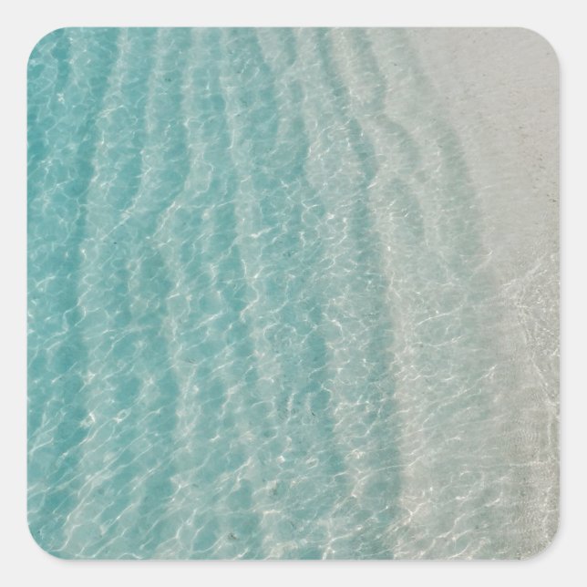 clear ripples square sticker (Front)