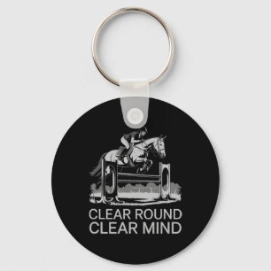 Clear Round Clear Mind Equestrian Keychain
