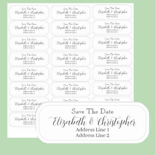 Clear Save The Date Wedding Return Address 