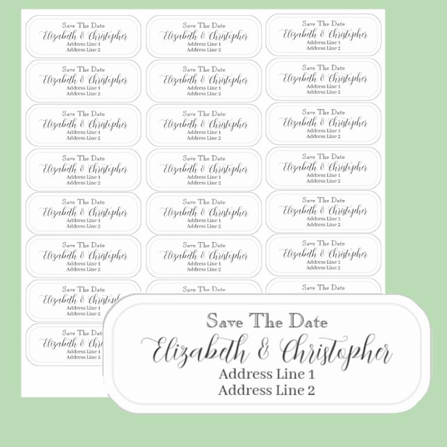 Clear Save The Date Wedding Return Address  (Creator Uploaded)