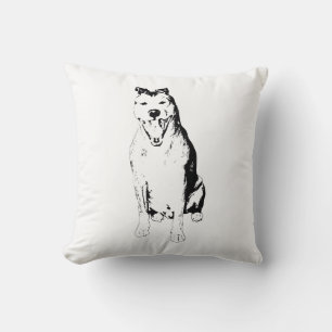Clear Seated Form Throw Pillow