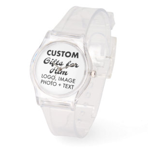 Clear Silicone Watch Custom Gifts for Him