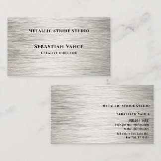 Clear Silver Hairline Sepia Business Card