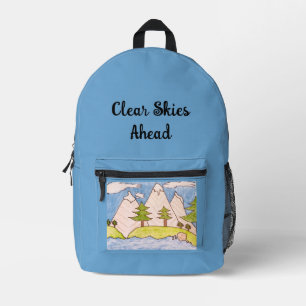Clear Skies Ahead Printed Backpack