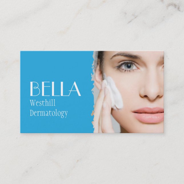 Clear Skin Dermatologist Facial Massage Spa Business Card (Front)