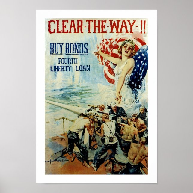Clear the Way!! - Fourth Liberty Loan Poster (Front)