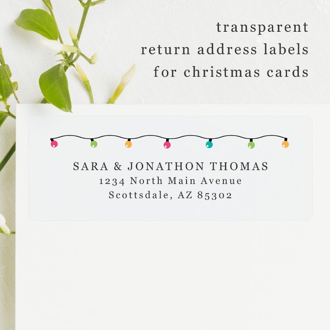 Clear Transparent Christmas Return Address Labels (Creator Uploaded)