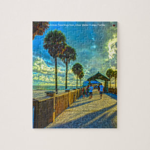 Clear Water Bridge Florida. Jigsaw Puzzle