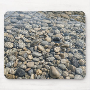 Clear Water Over River Pebbles Mouse Pad