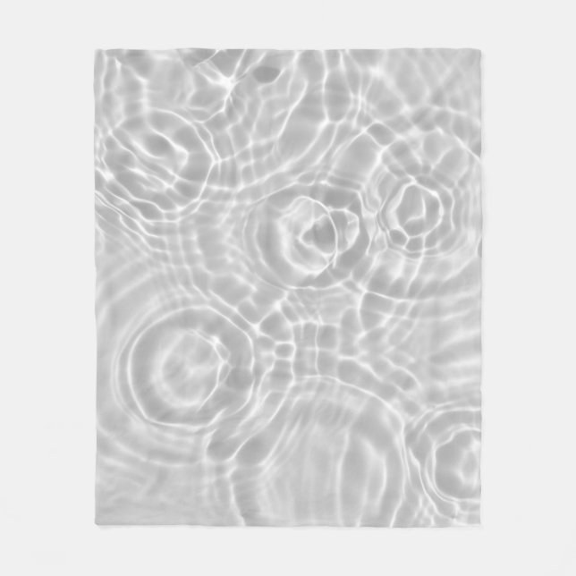 Clear Water Surface Abstract Texture Fleece Blanket (Front)