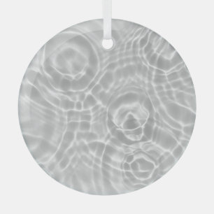 Clear Water Surface Abstract Texture Glass Ornament