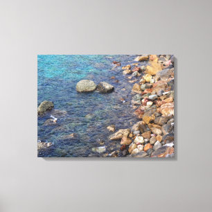 Clear Water with Pebbles Canvas Print