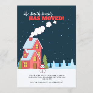 Clear Winter Night Moving Announcement
