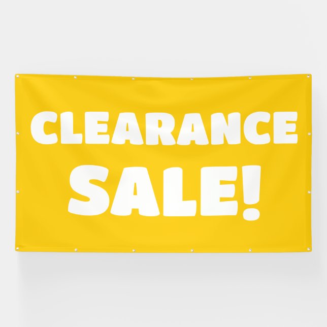 Clearance Sale! Yellow Banner (Horizontal)