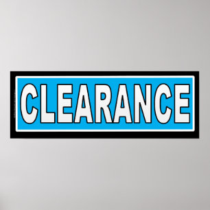 Clearance Sign For Retail Store Use