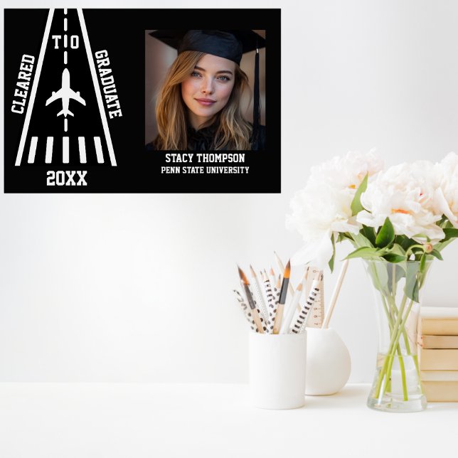 Cleared to Graduate Custom Photo Pilot Keepsake Poster (Creator Uploaded)