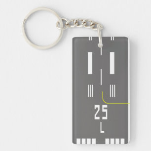 Cleared to Land Runway Keychain