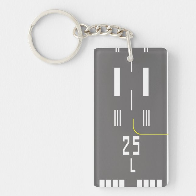 Cleared to Land Runway Keychain (Front)