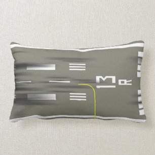 Cleared to Land Runway Pillow, JFK 13/31 Lumbar Pillow