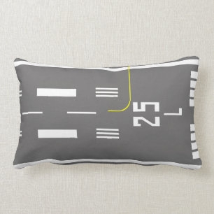 Cleared to Land Runway Pillow, LAX 25L/24R Lumbar Pillow