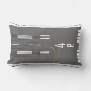 Cleared to Land Runway Pillow, Nice, FR 4/22 Lumbar Pillow