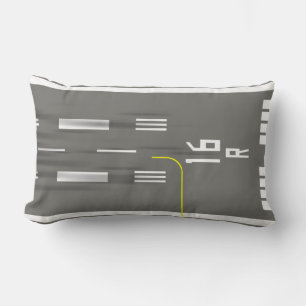Cleared to Land Runway Pillow, SEA-TAC 16R/34L Lumbar Pillow