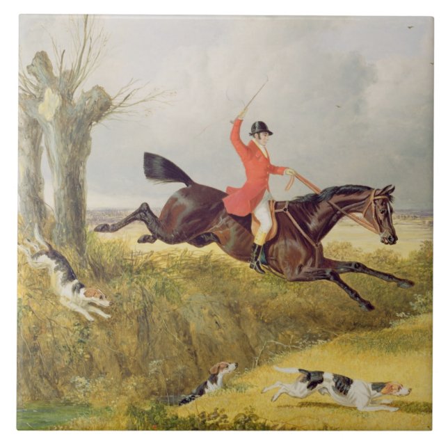 Clearing a Ditch, 1839 (oil on panel) Tile (Front)