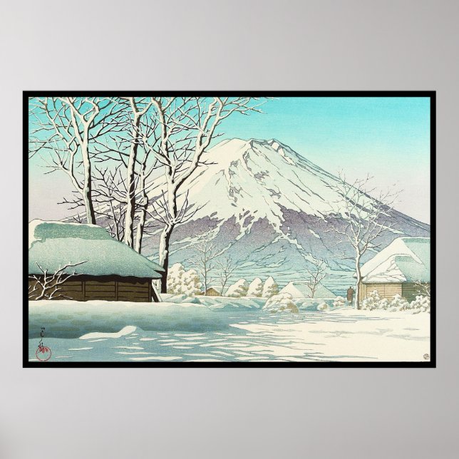 Clearing after Snow at Oshiono Hasui Kawase Poster (Front)