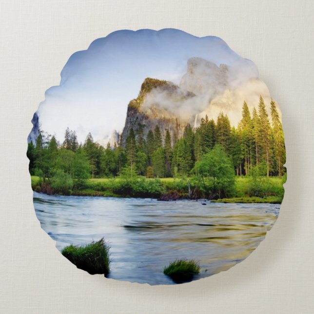 Clearing Storm Round Pillow (Front)
