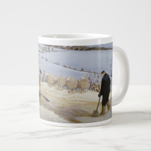 Clearing the Snow Large Coffee Mug