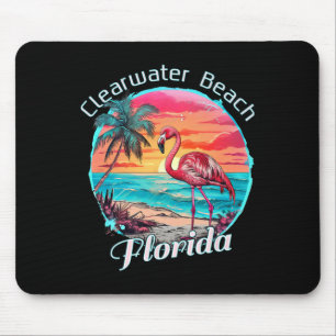 Clearwater Beach Florida Beach Flamingo Tropical S Mouse Pad