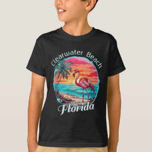Clearwater Beach Florida Beach Flamingo Tropical S T-Shirt