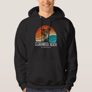 Clearwater Beach Florida Palm Tree Beach Souvenir Hoodie