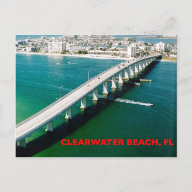 CLEARWATER BEACH FLORIDA POSTCARD (Front)