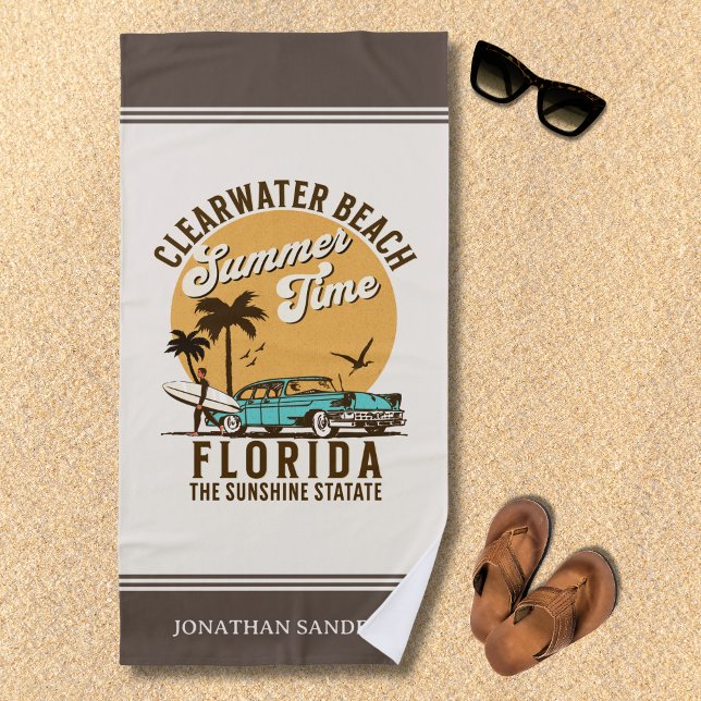 ClearWater Beach Florida Summer Time Beach Towel (Creator Uploaded)