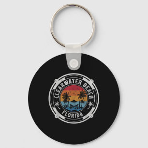 Clearwater Beach Florida Summer Vacation Vintage S Keychain