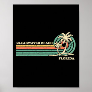 Clearwater Beach Florida Summer Vintage Family Vac Poster