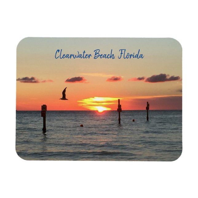 Clearwater Beach, Florida sunset magnet (Horizontal)
