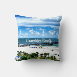 Clearwater Beach, Florida, vacation destination Throw Pillow