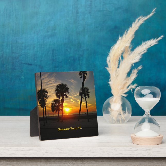 Clearwater Beach Sunset Plaque (Insitu)