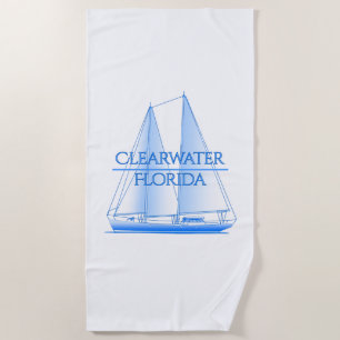 Clearwater Coastal Nautical Sailing Sailor Beach Towel