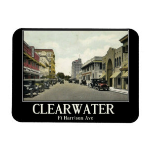 Clearwater FL, Florida, Vintage Style Magnet