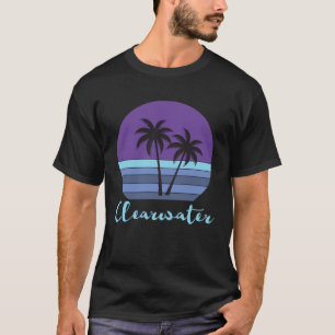 Clearwater Florida Beach Tropical Palm Tree Group T-Shirt