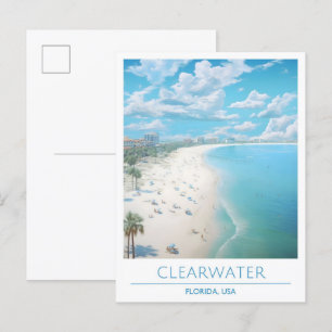 Clearwater Florida United States Vintage Travel  Postcard