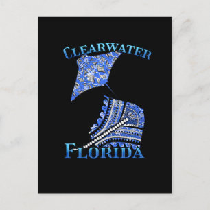 Clearwater Florida Vacation Tribal Stingray Postcard