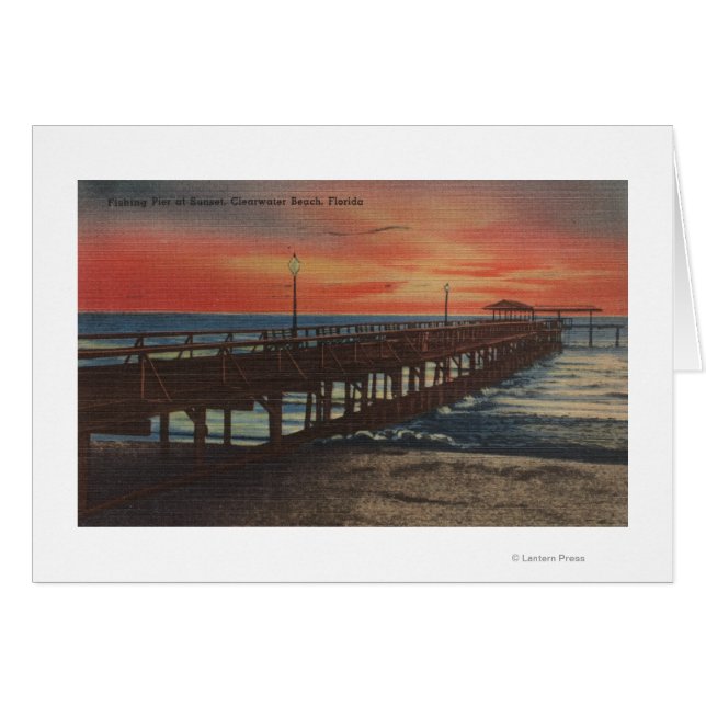 Clearwater, Floride - Sunset View of Fishing Pie (Devant horizontal)