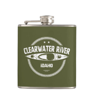 Clearwater River Idaho Kayaking Hip Flask