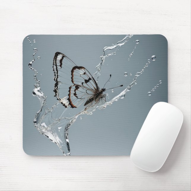 Clearwing Butterfly In Water Mouse Pad (With Mouse)