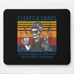 Cleats &amp; chaos skeleton soccer mom funny mouse pad